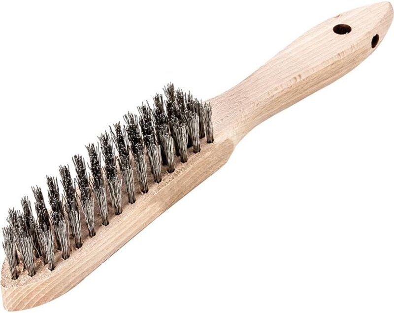 Handdrahtbürste rostfrei gewellt 0,35mm 5-reihig Lessmann