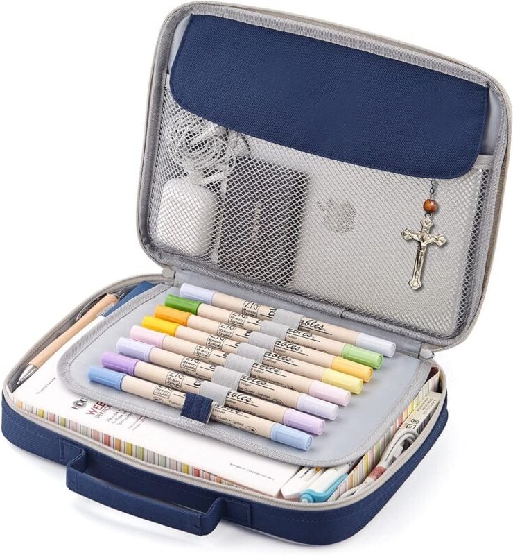 Alovez - Bibelhülle für Damen, Bibelhülle für Herren, multifunktionale iPad-Hülle mit Reißverschluss