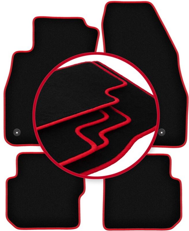 CARLUX-RED Autofußmatten für: Alfa Romeo Mito Fließheck (2008-2019)