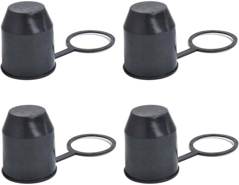 Alovez - Lot de 4 capuchons de protection pour attelage de remorque avec anneau de sécurité pour voiture, camping-car (n...