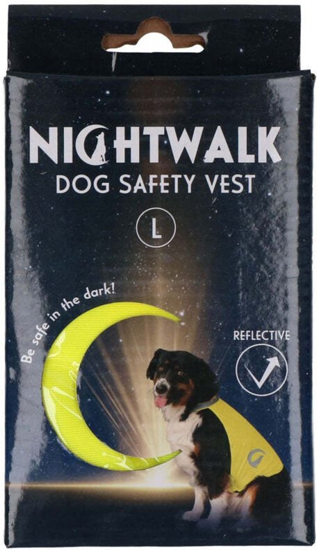 Nightwalk sicherheitsweste fur hunde gelb groe l