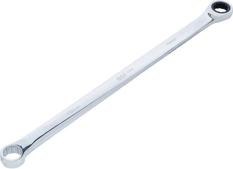 Ratschenring- und Ringschlüssel extra lang SW 19 mm