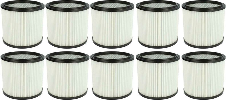 10x Faltenfilter kompatibel mit Rowenta ru 520, ZR-80, ZR-81, RU520 Staubsauger - Filter, Patronenfilter, weiß - Vhbw