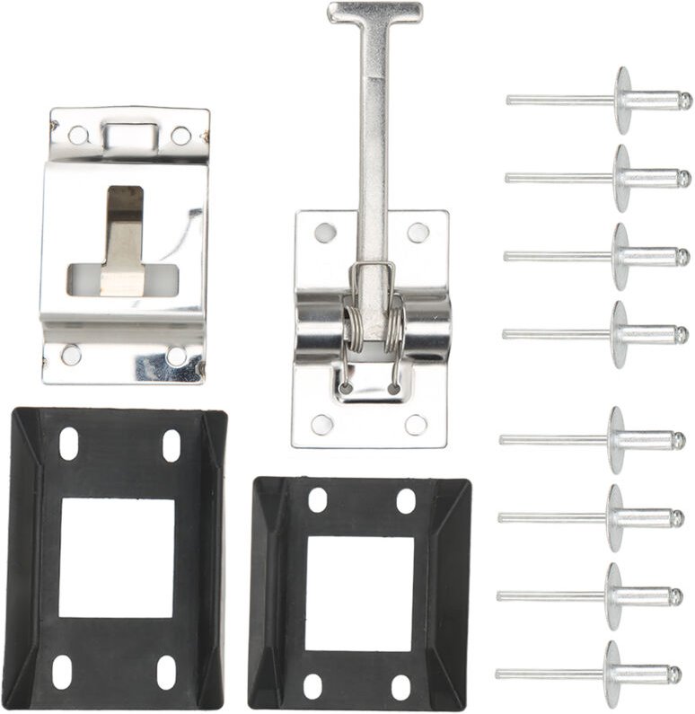 Anhänger-Türhalter, T-Style-Schnappverschluss, 316 Edelstahl, robust, universell für Wohnmobil-Reiseanhänger - Ej.life