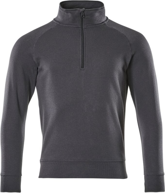 Sweatshirt nantes crossover mit kurzem Reißverschluss, Herren 50611 Gr. m schwarzblau - Mascot