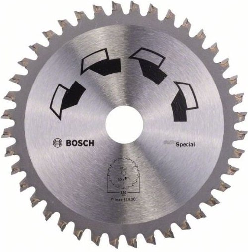 Bosch - Professional 1x Kreissägeblatt de Special (für Holz, Kunststoffe, Spanplatten, ø 130 x 20 mm, ø 130 x 20 mm, 40 ...