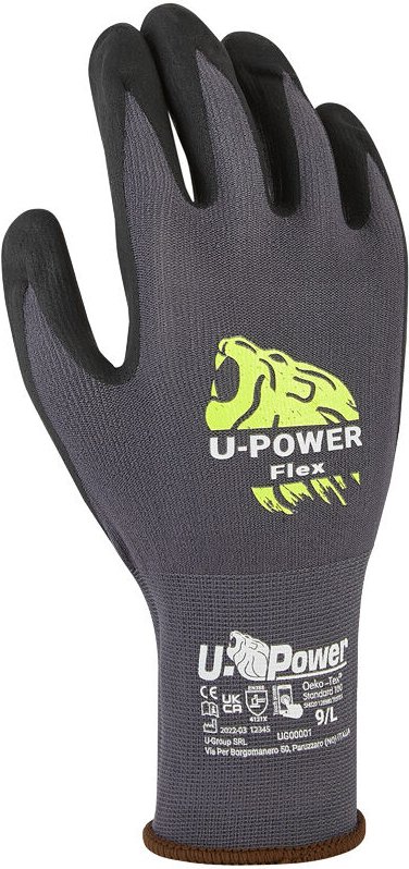 Flex Arbeitshandschuhe - 10 (xl) - Schwarz - U-power
