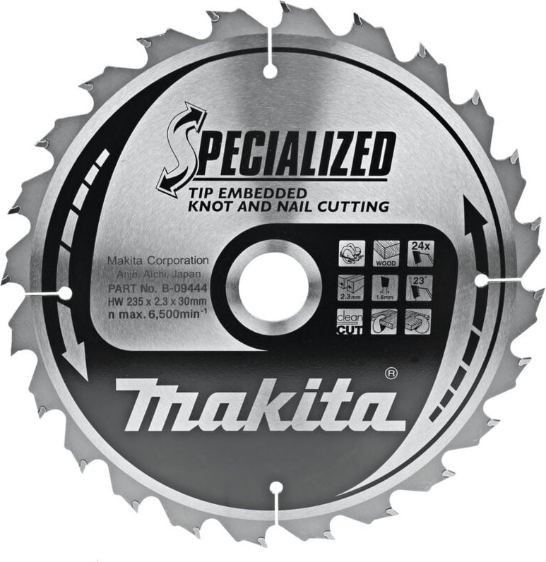 Thumbnail - Makita - Kreissägeblatt, Eingebettete Schneide 235 x 30 mm • 24 Zähne