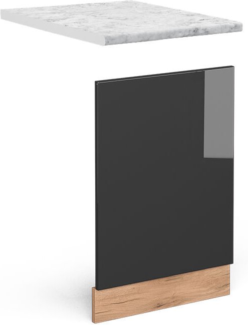 Vicco - Frontblende R-Line, Anthrazit Hochglanz, 45 cm , ap Marmor