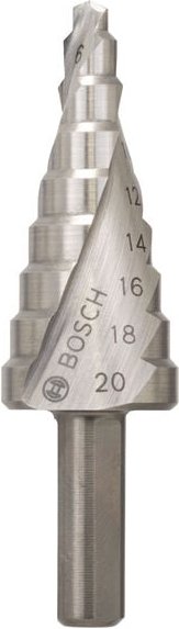 Stufenbohrer hss, 4 - 20 mm, 8 mm, 70,5 mm, 9 Stufen - Bosch