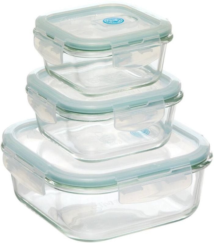 5five Simply Smart - Lebensmittelaufbewahrungsbehälter aus Glas, 3 Stück