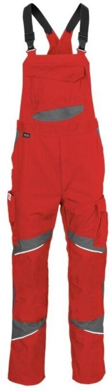 Kübler Latzhose activiq cotton+ 3450 mittelrot/anthrazit Gr. 60