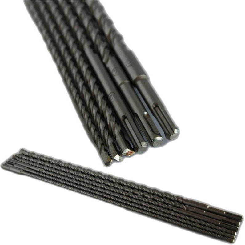 Trade Shop - 6 x 450 mm sds bitches für bohrmaschinen ø 6, 8, 10, 12, 14, 16 mm -