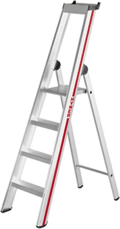 Stufenstehleiter mit Plattform, Stufenzahl inkl. Plattform 4, Standhöhe max. 0,91 m - Hymer
