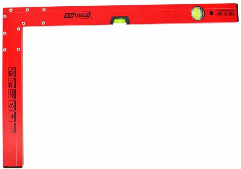 Vertikaler und horizontaler Winkel Awtools 50x100cm, Messwerkzeug de aus robustem Stahl, ideal für die Überprüfung von E...