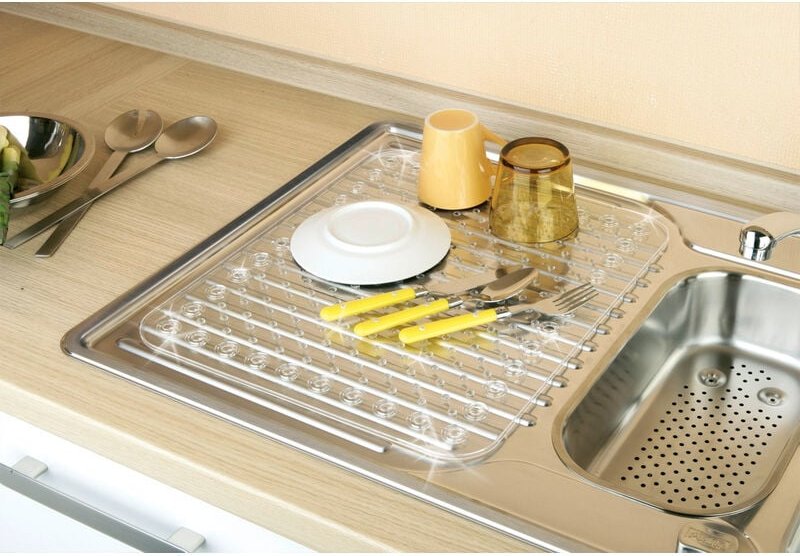 Wenko - Abtropfmatte Kristall, Transparent, Kunststoff transparent - transparent