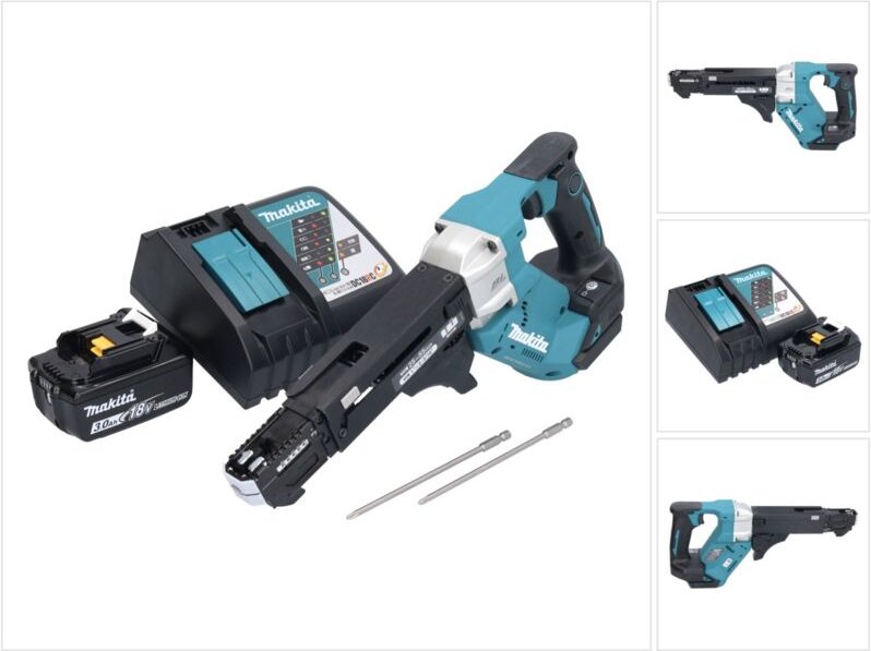 Dfr 551 RF1 Akku Magazinschrauber 18 v 25 - 55 mm Brushless + 1x Akku 3,0 Ah + Ladegerät - Makita