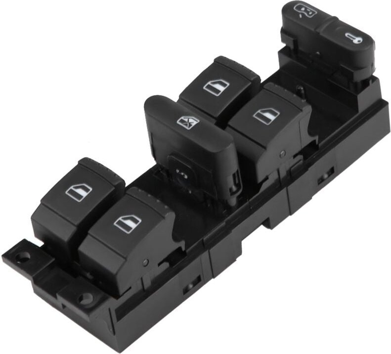 SUNXURY Elektrischer Hauptfensterschalter für Golf Jetta Bora Passat B5 Seat Leon Toledo 1999–2006