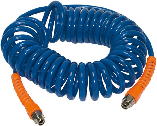 Spiralschl., Verschraubung, Knickschutz, pu, g 3/8, ø 12x8, 3,0 m, sp 18-300 - Riegler
