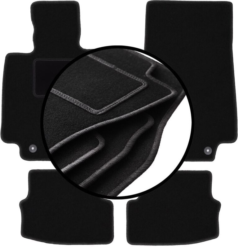Komplettset Veloursmatten für: Mercedes C W205 Coupé, Cabrio (2015-)