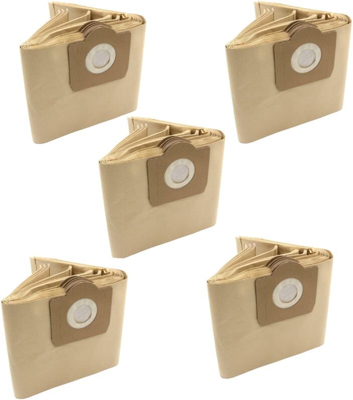 50x Staubsaugerbeutel kompatibel mit Thomas Multisauger 1243, Powerboy 786 b Staubsauger - Papier, sandfarben - Vhbw