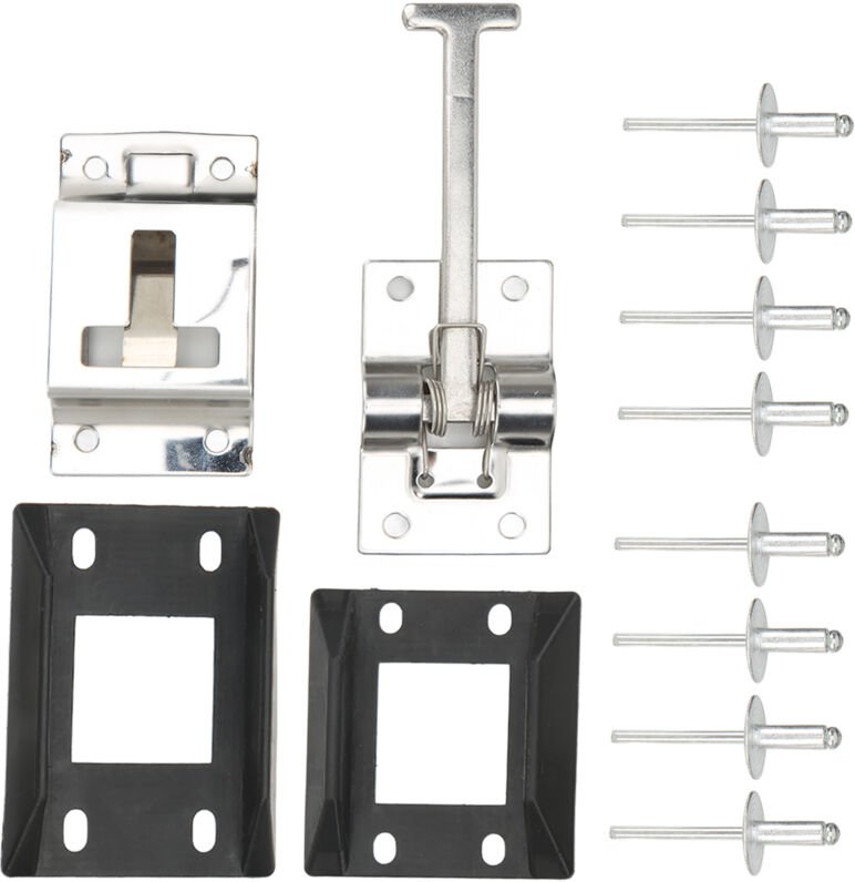 Thumbnail - Anhänger-Türhalter, T-Style-Schnappverschluss, 316 Edelstahl, robust, universell für Wohnmobil-Reiseanhänger - Eosnow