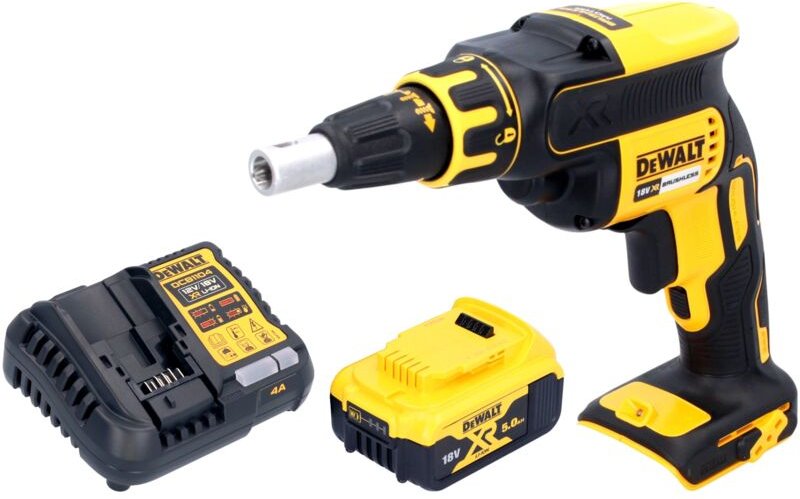 DeWalt DCF 620 P1 Akku Trockenbauschrauber 18 V 30 Nm Brushless + 1x Akku 5,0 Ah + Ladegerät