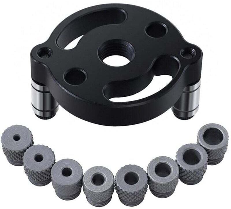 Locher-Lokalisierer, Bohrbuchse mit 8 Bohrbuchsen 3/4/5/6/7/8/9/10 mm, vertikale Locher-Bohrlehre mit Bohrführungsbuchse...
