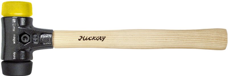 Schonhammer Safety mittelweich/mittelhart mit Hickory-Holzstiel, Rund-Schlagkopf 40, 325 mm (26435) - Wiha