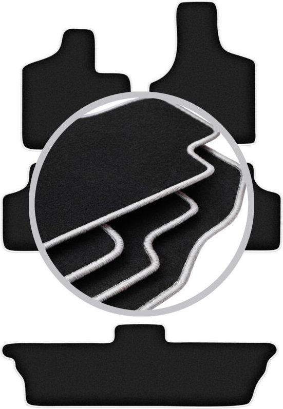 CARLUX-SILVER Autofußmatten für: Chrysler Grand Voyager III 7-Sitzer (2001-2007)