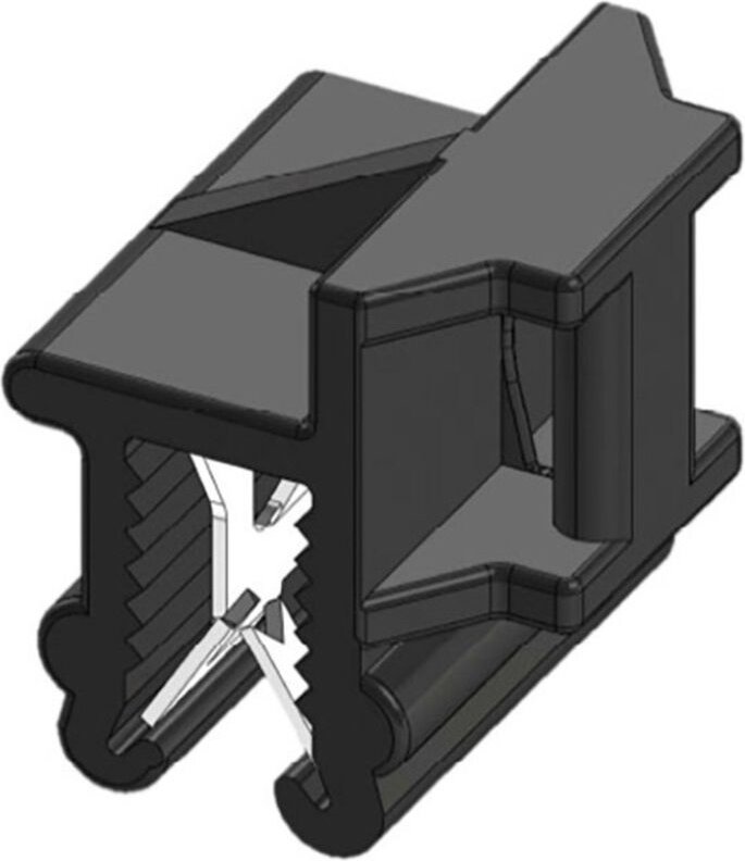 WKK - 50099 Kabelbinder 200 mm 4.80 mm Schwarz Kabelbündelung seitlich zur Montage, Hitzestabilisiert