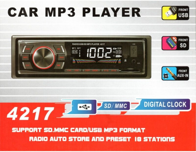 Trade Shop - autostereo bluetooth autoradio fm MP3 usb sd aux sd karte freisprechanlage 40W 4217 -