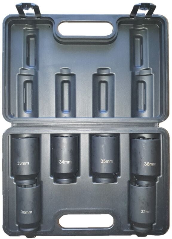 6er-Satz Steckschlüsseleinsätze, Zwölfkant, 1/2 Zoll, 30/32/33/34/35/36