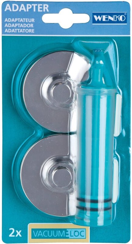 Thumbnail - Vacuum-Loc® Adapter Premium/Classic/Style, Befestigen ohne bohren, Silber glänzend, Kunststoff chrom - silber glänzend -...