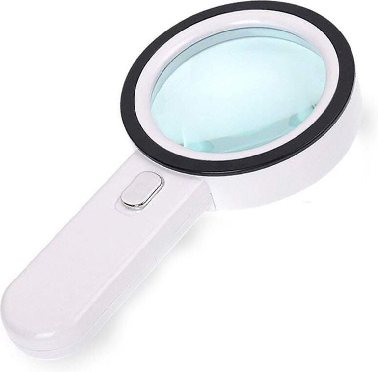 Lupe 20-fach, große Lupe mit Licht, LED-beleuchtetes Handgerät, Premium-Hochleistung zum Lesen von Büchern, für Senioren...
