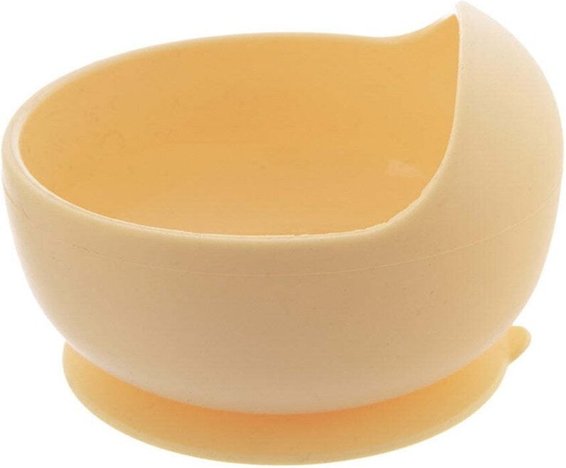 Silikon-Babyschale mit Saugnapf, gelb, 360 ml