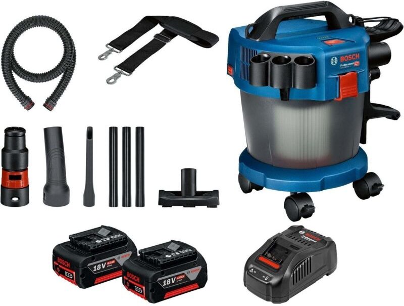 Akku-Staubsauger gas 18V-10 l / 2x 4,0 Ah Akku + Ladegerät inkl. Zubehör-Set 14tlg. - Bosch