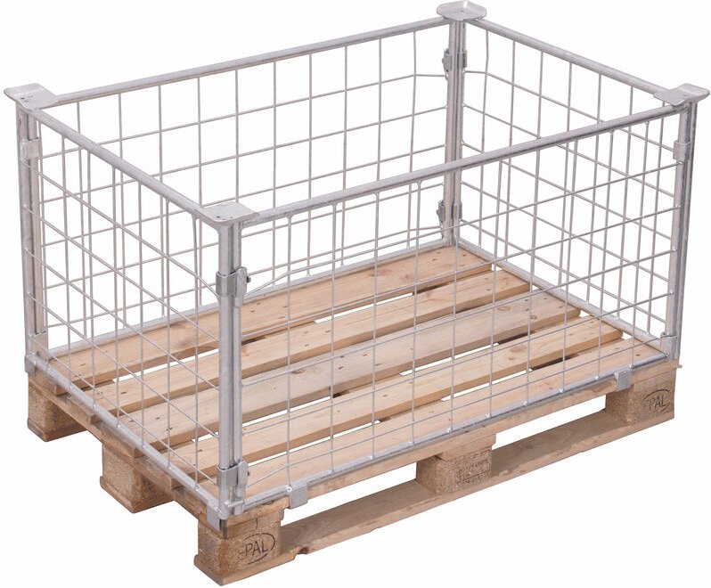 VARIOfit Palettenaufsatz Typ 62 aus verzinktem Stahl 1500kg Auflast 1200x1000mm Maße, 600mm Nutzhöhe