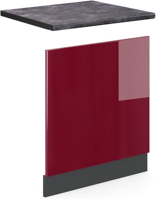 Frontblende R-Line, Rot, 60 cm , ap Anthrazit Vicco