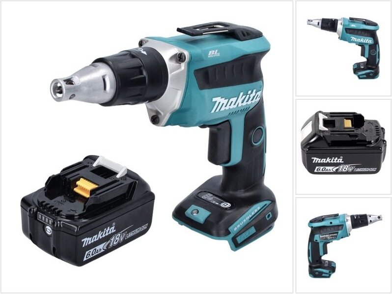 Dfs 452 G1 Akku Schnellbauschrauber 18 v Brushless + 1x Akku 6,0 Ah - ohne Ladegerät - Makita