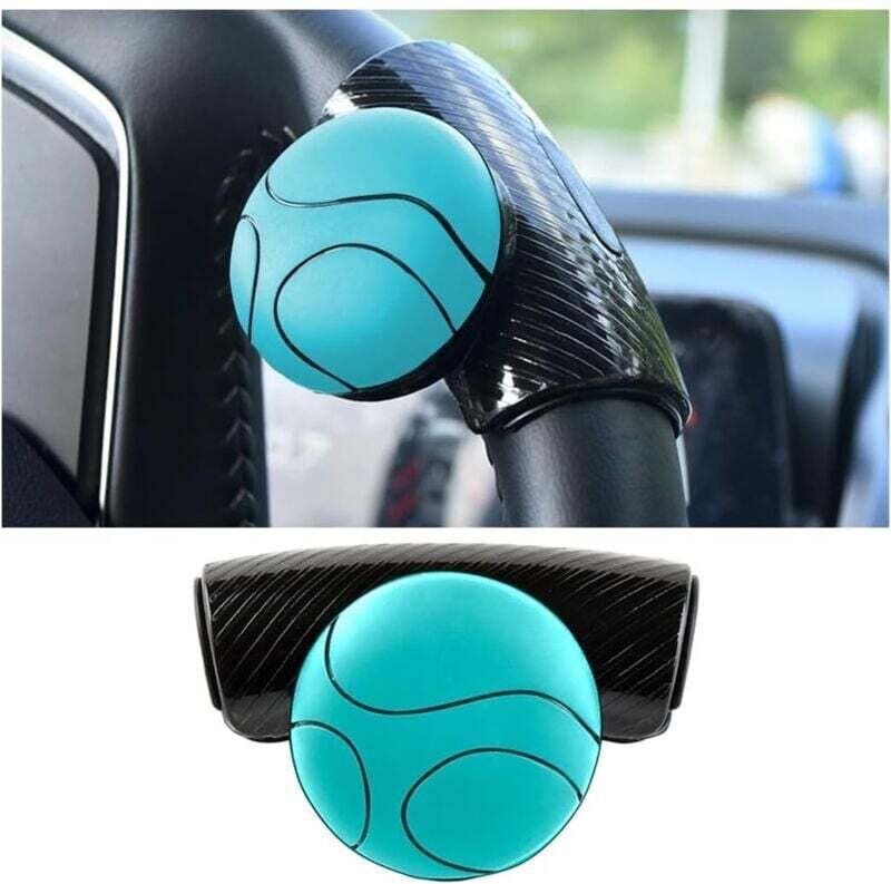 Thumbnail - CHOYCLIT (Blau) Auto-Lenkradknopf, Universal-Lenkraddreher aus Silikon, 360° drehbarer Lenkrad-Booster-Knopf, passend fü...