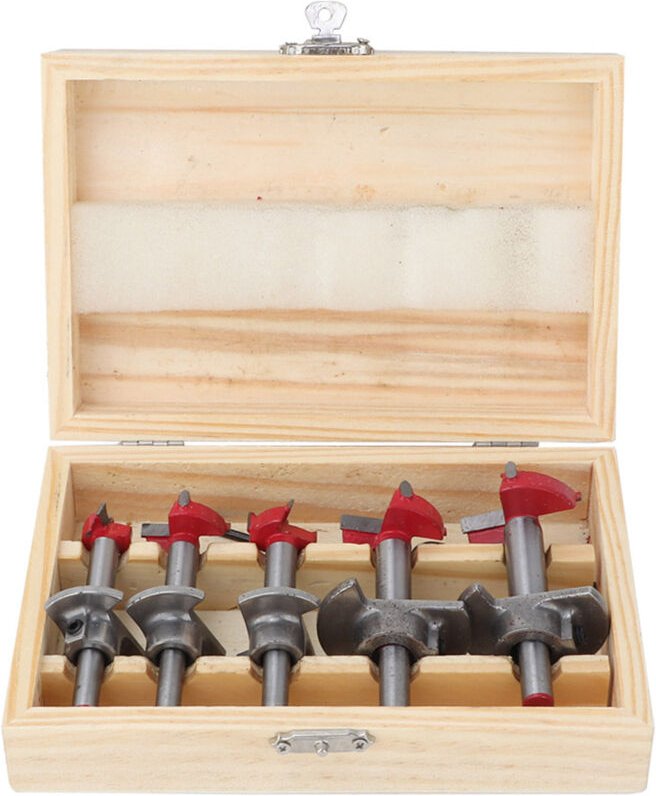 Zoternen - 5-teiliges Forstnerbohrer-Set für Holzbearbeitung, Lochsäge, Holzschneider, 15/20/25/30/35 mm