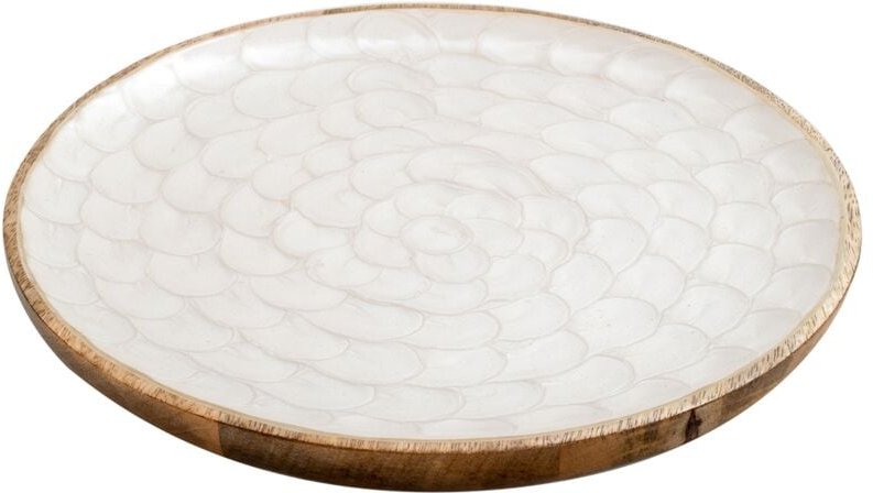 Signes Grimalt - Große Tellerboxen und Tabletts Ovaler weißer Teller – 3 x 28 x 28 cm