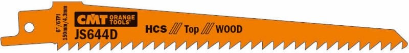 JS644D-5 5 HCS-Holzsägeblätter 150 x 4,3 x 6 TPI (Seiten-/geschliffene Blätter)
