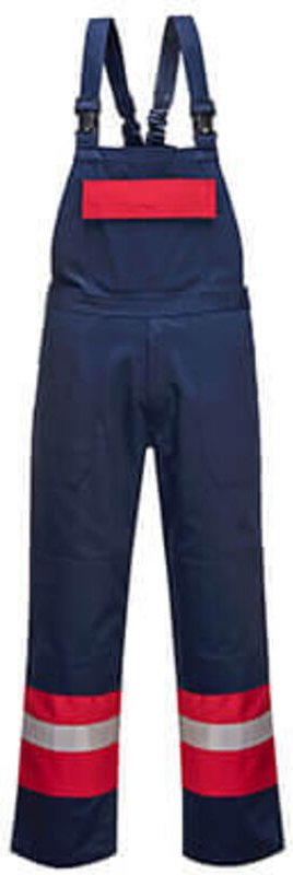 Thumbnail - Trägerhose Bizflame Plus Marine/Rot S