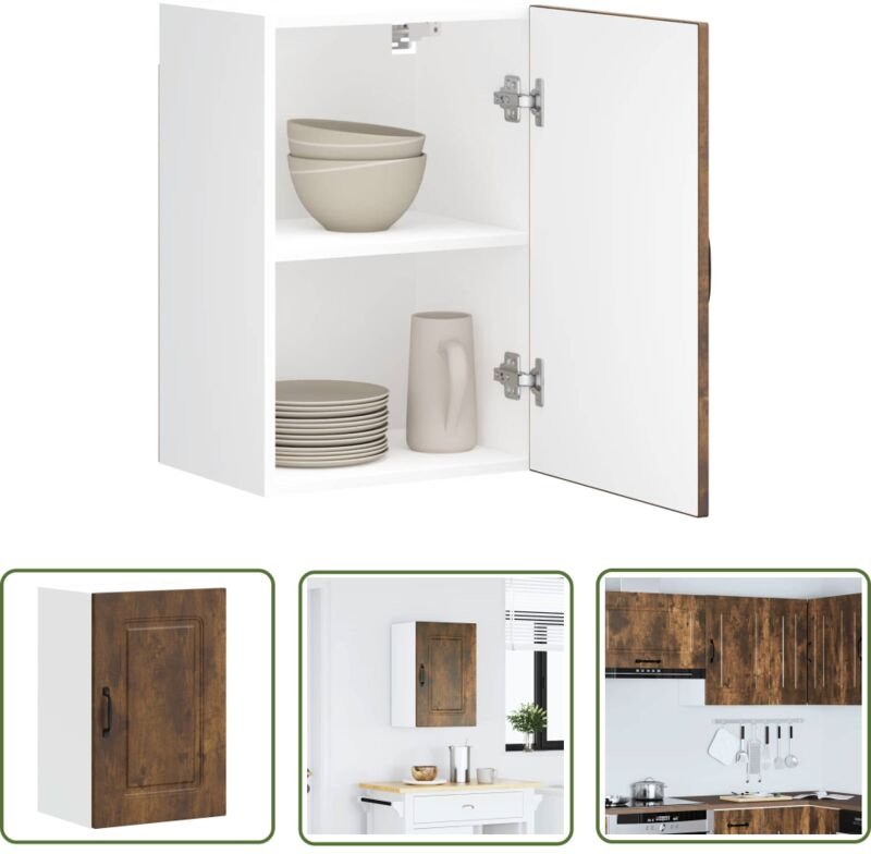 The Living Store - vidaXL Küchen-Hängeschrank Kalmar Räuchereiche Holzwerkstoff