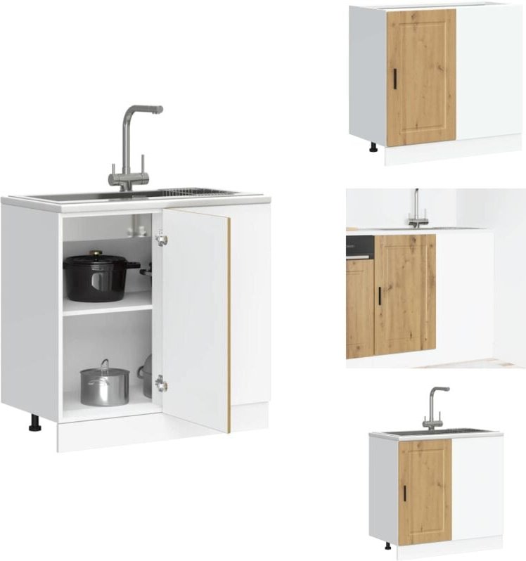 Küchenunterschrank Porto Artisan-Eiche Holzwerkstoff - Küchenunterschrank - Küchenunterschränke - Unterschrank - Küchens...