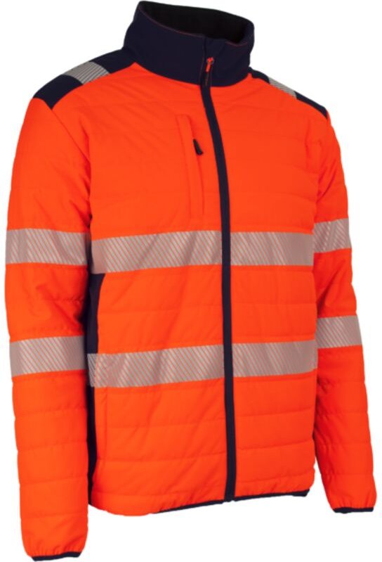 Steppjacke mit Reißverschluss Hochsichtbarkeit FLAKE – Neonorange XXL