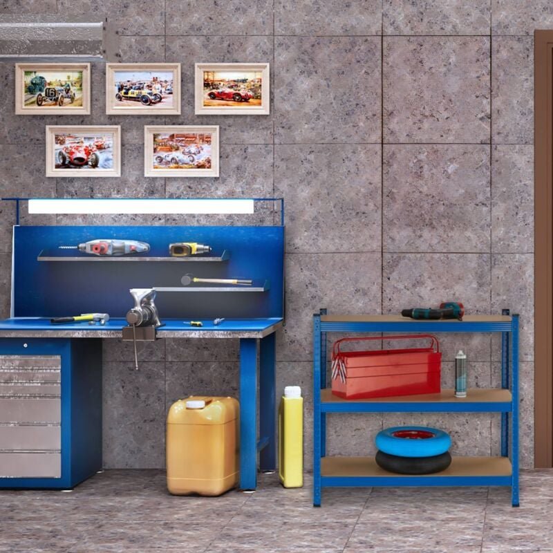 Hochleistungs-Garagenregal aus Stahl, 5 verstellbare Regalböden