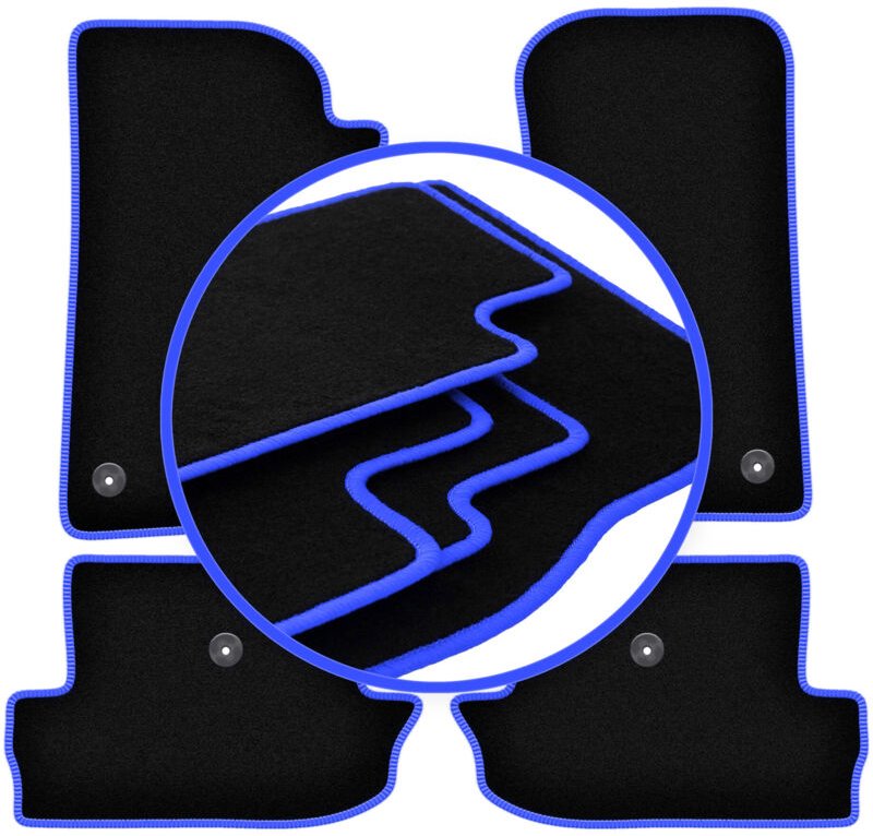 CARLUX-BLUE Autofußmatten für: Jeep Wrangler IV Offroad (2017-)